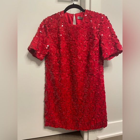 Red Sequence Dress - Picture 2 of 3
